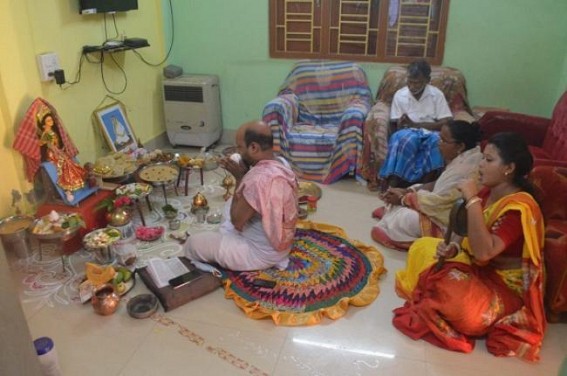 Lakshmi puja observed from house to house in Tripura Lakshmi puja observed from house to house in Tripura